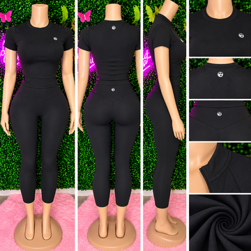 LunaFit Black Sculpt Two-Piece Set